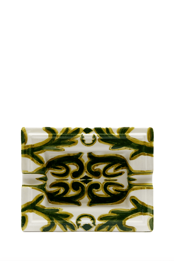 Yeşil Akantus Desenli Puro Küllüğü - hiandco.co