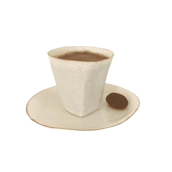 Porselen Dantel Türk Kahvesi Fincanı Porselen dantel türk kahvesi fincanı, 22 ayar altın kullanılarak yapılmıştır. Zarif ve şeffaf görünümü ile kahvenizi içmek çok keyifli olacak. Tamamen el yapımı bir kupa olduğu için, taşınan bir komşu için düşünceli bi