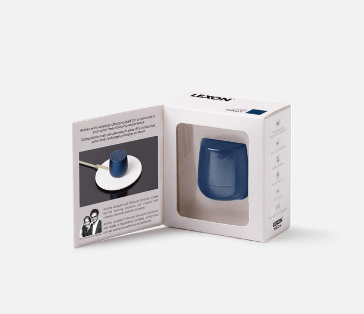 Lexon Mino + Bluetooth Hoparlör Mint Açıklama İkonik mini hoparlörümüzün en son sürümü, şimdi temassız şarj özelliği ve yeni renkleri ile karşınızda!Avucunuzun içine sığan bu mini taşınabilir Bluetooth® hoparlör etkileyici 3W ses kalitesi sunar… Temassız
