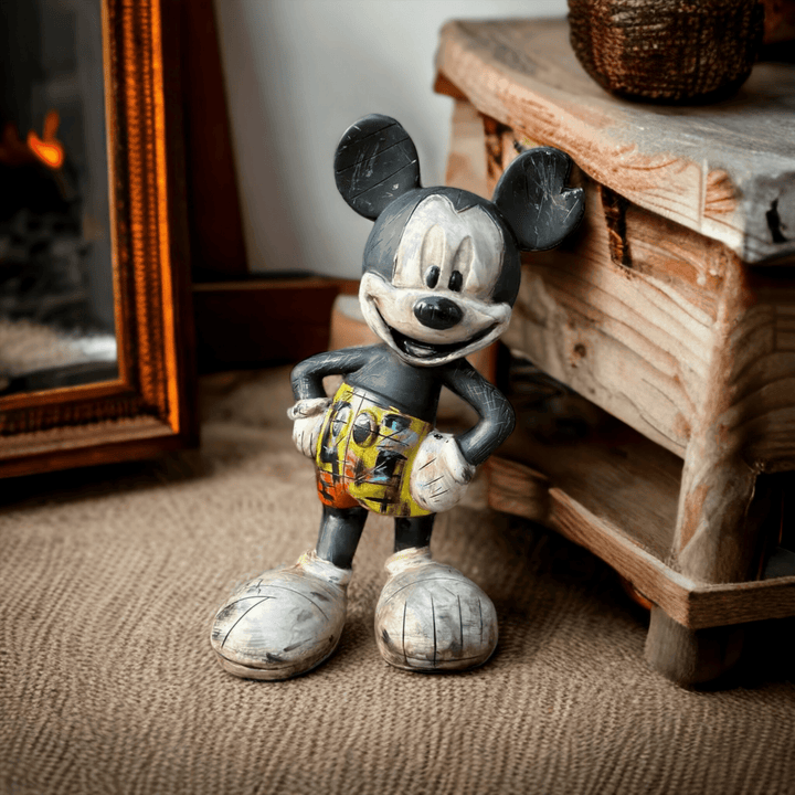 Design Old Mickey Mickey Mouse, Walt Disney tarafından yaratılmış bir çizgi film karakteridir. İlk olarak 1928'de "Steamboat Willie" adlı çizgi filminde görülmüştür ve o zamandan beri birçok Disney yapımında yer almıştır. Mickey, büyük siyah kulakları, be