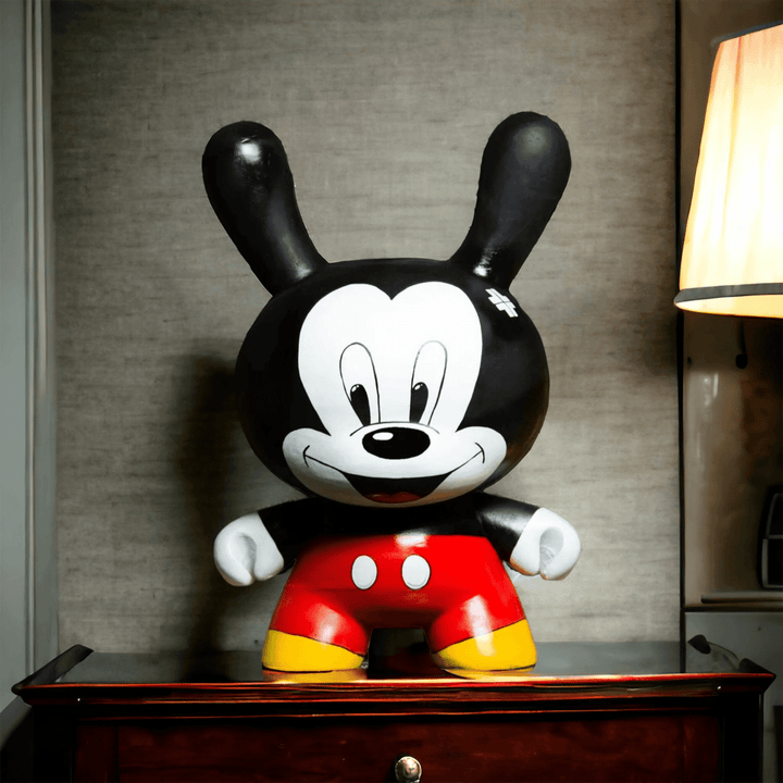 Kidrobot – Mickey Mickey Mouse, Walt Disney tarafından yaratılmış bir çizgi film karakteridir. İlk olarak 1928'de "Steamboat Willie" adlı çizgi filminde görülmüştür ve o zamandan beri birçok Disney yapımında yer almıştır. Mickey, büyük siyah kulakları, be