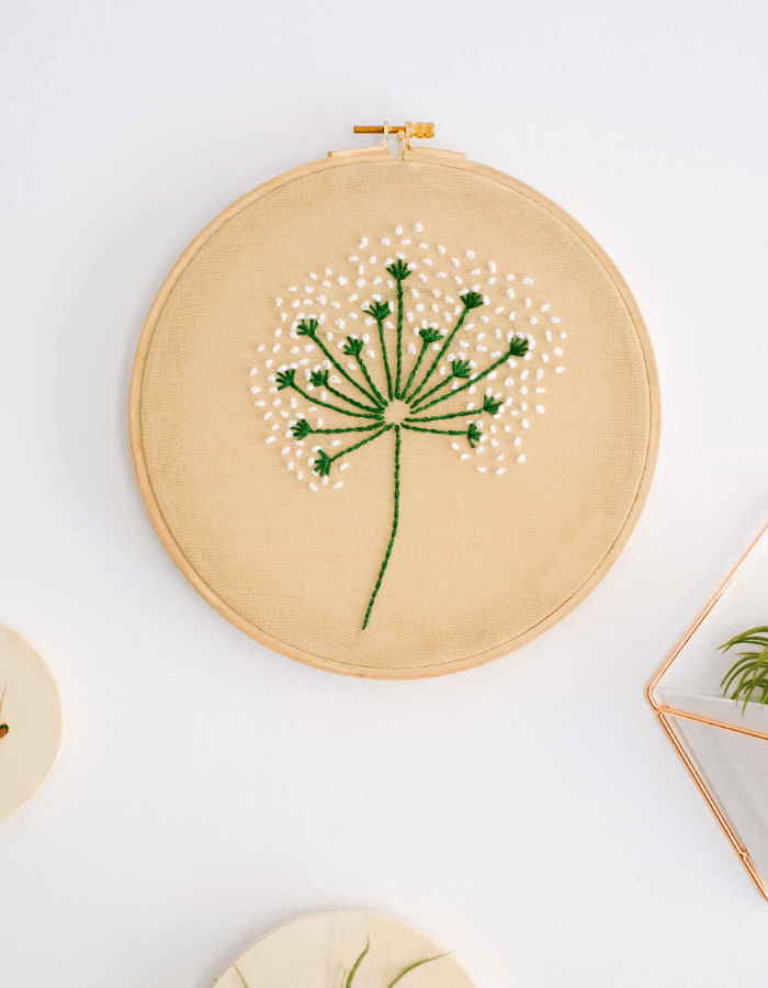 Embroidery – Dandelion Embroidery(El Nakışı Pano) Hakkında: Bitki bakımında iyi olmayanlar için evi yeşillendirmenin yolu bulundu! Her bir çizgisi elde işlenen, ahşap kasnak ve pirinç asma aparatlı el nakışı tabloları, ister duvar dekorasyonunuzda isterse